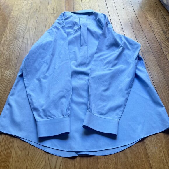 Brooks Brothers Size 17 34 Blue Regent Non Iron Supima Cotton Button Up Shirt - Picture 10 of 12